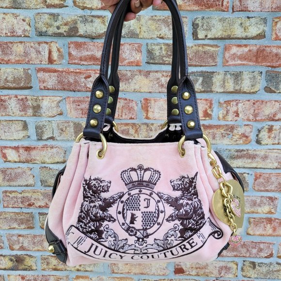 Juicy Couture Handbags - Juicy Couture Baby Pink Velour Handbag